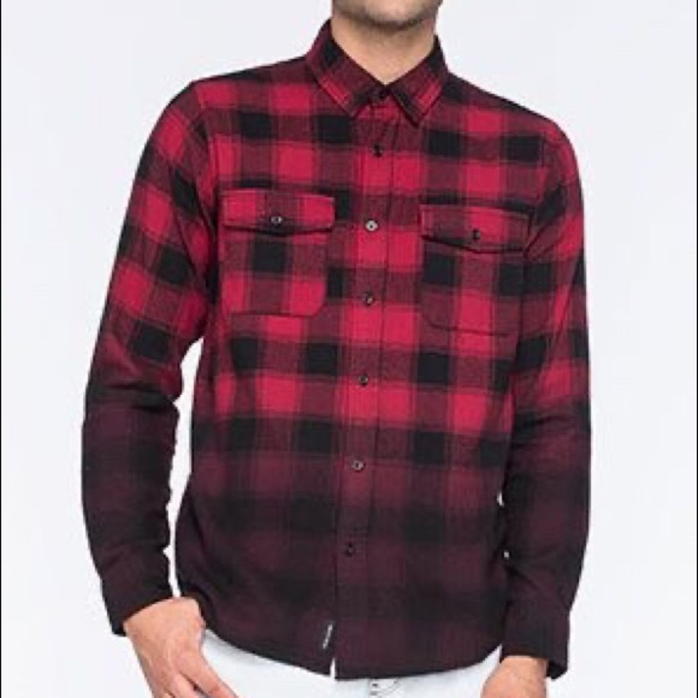 Red and Black Ombré Flannel from Blue Crown - Picture 4 of 5